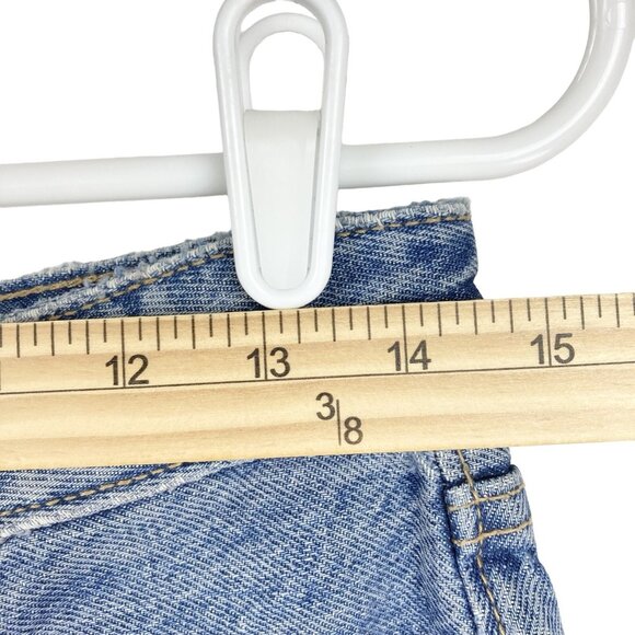 Old Navy Womens Denim Jeans Size 4 Distressed High Rise Straight Leg Cotton Blue - Picture 9 of 11